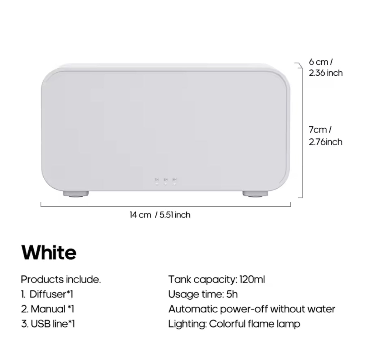 LED Flame Aroma Diffuser & Humidifier