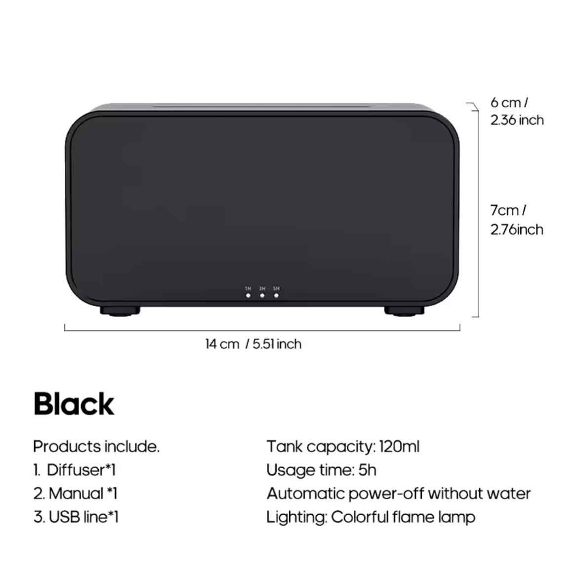 LED Flame Aroma Diffuser & Humidifier