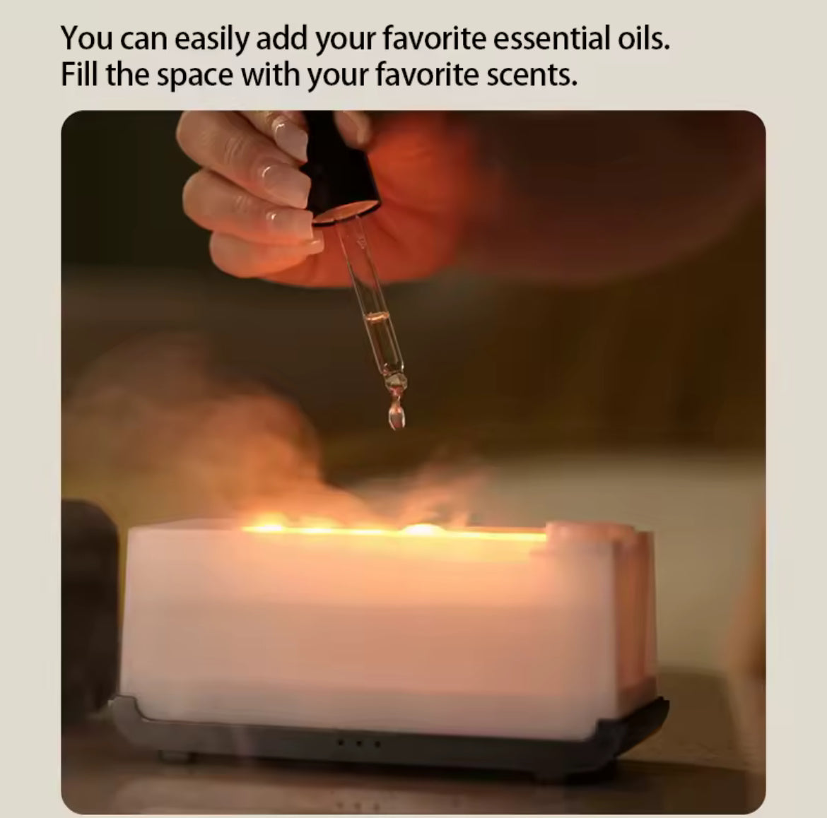 LED Flame Aroma Diffuser & Humidifier